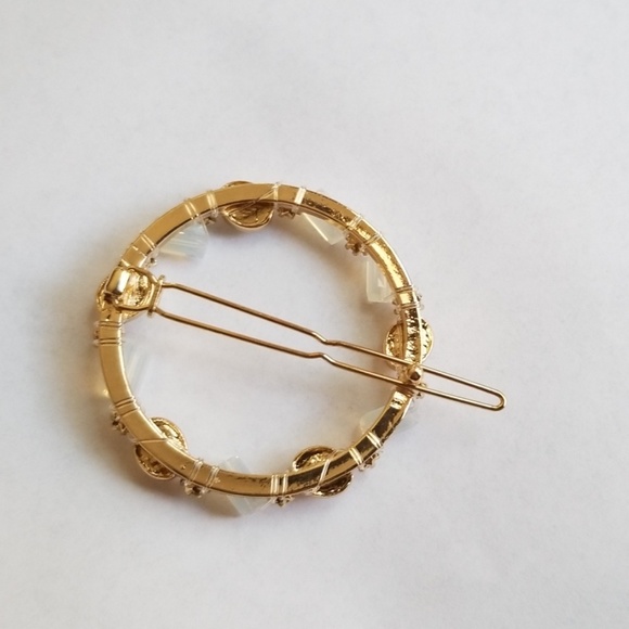 Anthropologie Pearled Circle Hair Clip - Picture 3 of 3